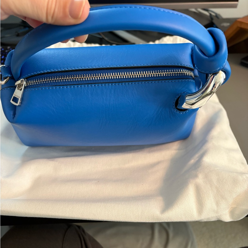 JW Anderson Small Corner Leather Bag in  Vibrant Blue - Picture 3 of 11